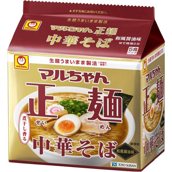 マルちゃん正麺 中華そば 和風醤油味 5食パック ( 105g×5袋×6個 計30個 / ラーメン ...