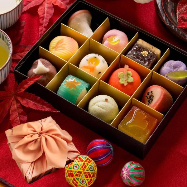 風味絶佳.山陰 四季の十二撰 ひとくち上生菓子詰合せ（風呂敷包み） 秋季限定 和菓子 ギフト プレゼ...