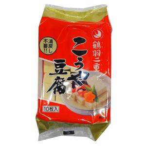 登喜和冷凍食品 鶴羽二重高野豆腐10枚ポリ 155g×5袋｜bigmaron-store