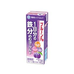 雪印メグミルク　プルーンFe　1日分の鉄分のむヨーグルト　190g×18本×(2ケース)　「クール便...