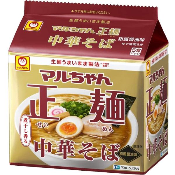 東洋水産 マルちゃん正麺 中華そば 和風醤油 (105g×5食)×6個入