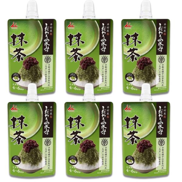 井村屋 かき氷シロップ こだわりの氷みつ 氷蜜 抹茶 150g×6個 GOSオリジナル