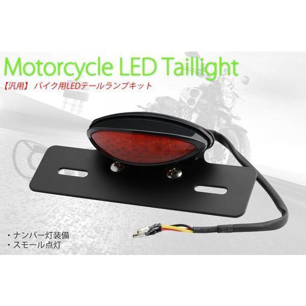 バイク用 LEDテールランプユニット エストレア D-TRACKER（黒＆赤レンズ）送料無料