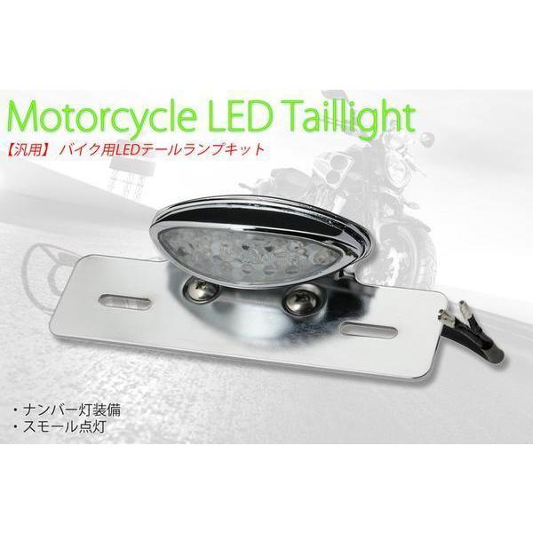 バイク用 LEDテールランプユニット FTR250 (メッキ）送料無料