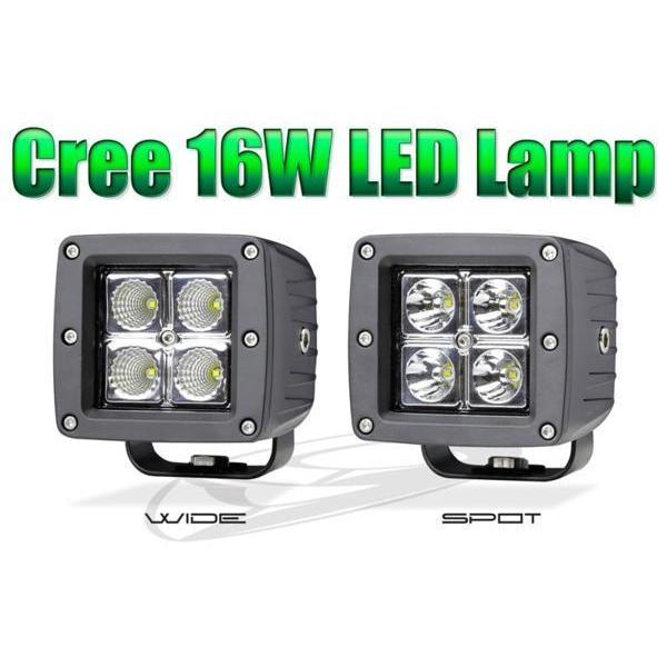 16W コンパクト キューブランプ スポット（高輝度Cree LED）