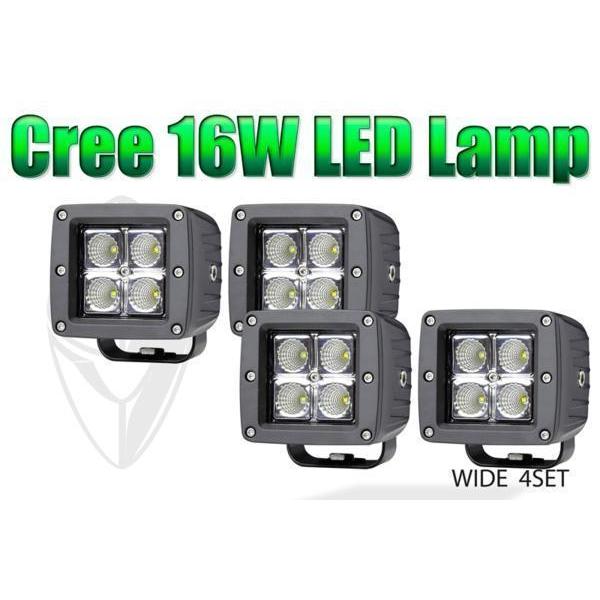 LEDフォグランプ LEDランプ（4個set）cree LED コンパクト キューブランプ ワイド（...