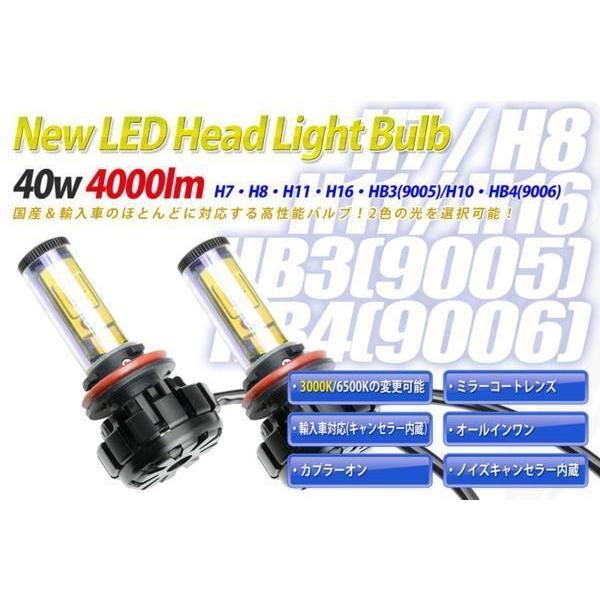 LED HB3(9005) 40w LEDフォグランプバルブ(12V・24V対応）（キャンセラー内蔵...