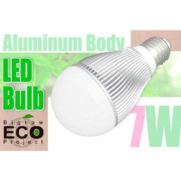 LED電球（E26) 強力7W 球形状 電球色・昼白色