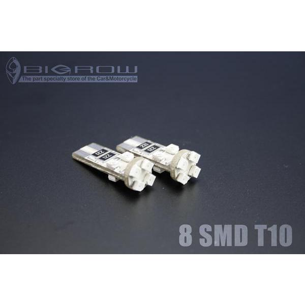 T10 8LEDウェッジバルブ キャンセラー内蔵 輸入車用 ホワイト 送料無料