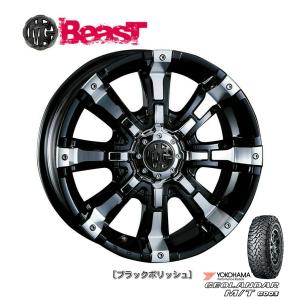 CRIMSON MG BEAST クリムソン エムジー ビースト 8.0J-16 ±0 6H139.7 ブラックポリッシュ & ヨコハマ ジオランダー M/T G003 305/70R16｜bigrun-ichige-store2