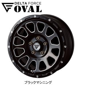 DELTA FORCE OVAL 16インチ 7.0J +35 5-114.3 ブラックマシニング 4本