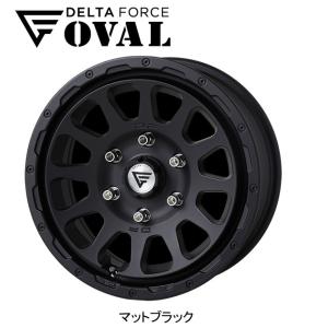 DELTA FORCE OVAL 16インチ 7.0J +38 6-139.7 マットブラック 4本で