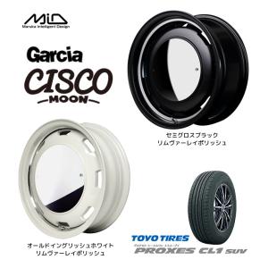 マルカサービス Garcia CISCO MOON ガルシア シスコ ムーン ジムニー 5.5J-16 +20 5H139.7 選べるカラー & トーヨー プロクセス CL1 SUV 175/80R16｜bigrun-ichige-store2