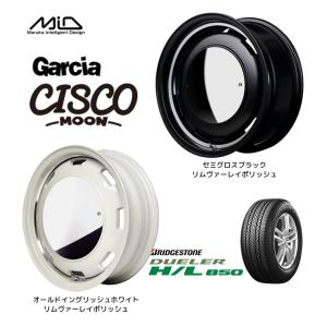 マルカサービス Garcia CISCO MOON ガルシア シスコ ムーン ジムニー O/F付 6.0J-16 -5 5H139.7 選べるカラー & ブリヂストン デューラー H/L 850 175/80R16｜bigrun-ichige-store2