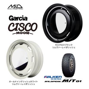 マルカサービス Garcia CISCO MOON シスコ ムーン ジムニー O/F付 6.0J-16 -5 5H139.7 選べるカラー & ファルケン ワイルドピーク M/T 01 185/85R16｜bigrun-ichige-store2