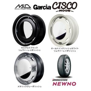 マルカサービス Garcia CISCO MOON ガルシア シスコ ムーン 軽自動車 4.5J-15 +45 4H100 選べるホイールカラー & ブリヂストン ニューノ 165/55R15｜bigrun-ichige-store2