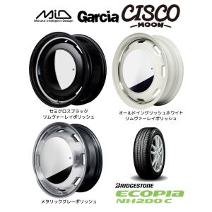 マルカサービス Garcia CISCO MOON ガルシア シスコ ムーン 軽自動車 4.5J-15 +45 4H100 選べるホイールカラー & ブリヂストン エコピア NH200C 165/60R15｜bigrun-ichige-store2