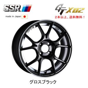 SSR SSR GTX02 9.5J-18 +22/+45 5H114.3 グロスブラック 日本製 1本