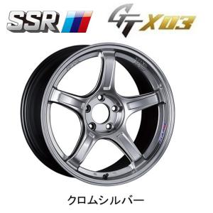 SSR GTX03 18インチ 9.5J +38 5-100 クロームシルバー 4本で送料無料 1 