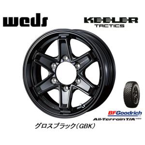 WEDS KEELER TACTICS ウェッズ キーラータクティクス 7.0J-16 +26/+5 6H139.7 グロスブラック & BFGoodrich All-Terrain T/A KO2 245/70R16｜bigrun-ichige-store2