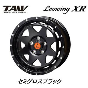 トライアルファ TAW Leowing XR レオウイング クロス デリカD5 7.0J-16 +35 5H114.3 セミグロスブラック お得な４本SET 送料無料｜bigrun-ichige-store2