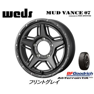 WEDS MUDVANCE 07 ウェッズ マッドヴァンス ゼロセブン ジムニー 5.5J-16 +22 5H139.7 フリントグレイ & BFGoodrich All-Terrain T/A KO2 225/75R16｜bigrun-ichige-store2