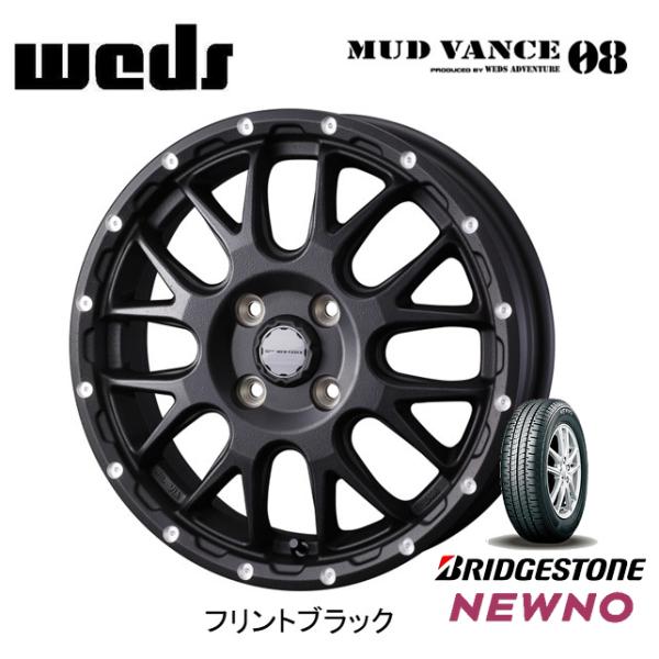 WEDS MUDVANCE 08 ウェッズ マッドヴァンス ゼロエイト 軽自動車 4.5J-15 +...