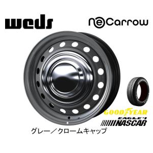 200系 ハイエース WEDS NeoCarrow ネオキャロ 6.0J-15 +35 6H139.7 グレー/クロームキャップ & グッドイヤー EAGLE #1 NASCAR 195/80R15 107/105L｜bigrun-ichige-store2