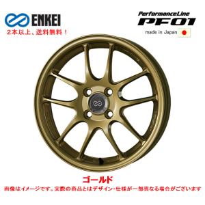 エンケイ PF01 16×5.0J PCD100 4H INSET+45 ボア径φ75 ゴールド G 16
