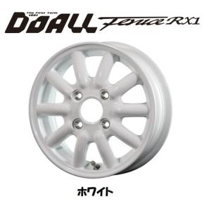 DOALL Fenice RX1 ドゥオール フェニーチェ アールエックス ワン 軽トラック 軽バン 4.0J-12 +43 4H100 ホワイト お得な４本SET 送料無料