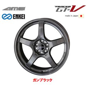 KYOHO AME TRACER GT-V トレーサー GTV 11.0J-18 +15 5H114.3 ガンブラック ENKEI エンケイ MAT製法 軽量 日本製 お得な４本セット 送料無料｜bigrun-ichige-store2