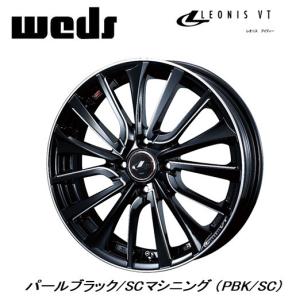 WEDS LEONIS VT ウェッズ レオニス ブイティー 軽自動車 4.5J-15 +45 4H100 パールブラック/SCマシニング ４本セット 送料無料｜bigrun-ichige-store2