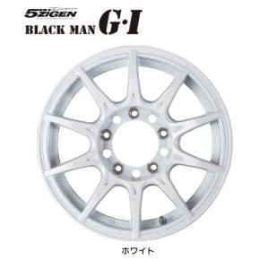 5zigen BLACK MAN G・I ゴジゲン ブラックマン ジーアイ ジムニー ジムニーシエラ 5.5J-16 +20/±0 5H139.7 ホワイト お得な４本セット送料無料｜bigrun-ichige-store