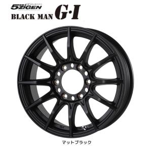 5zigen BLACK MAN G・I ゴジゲン ブラックマン ジーアイ 200系 ハイエース 6.5J-16 +38 6H139.7 マットブラック お得な４本セット送料無料｜bigrun-ichige-store