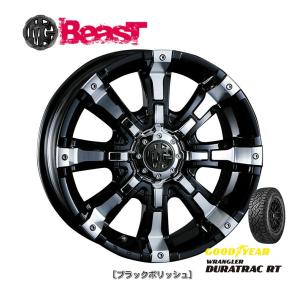 CRIMSON MG BEAST クリムソン エムジー ビースト 7.0J-17 +35 10H114.3/127 ブラックポリッシュ & グッドイヤー ラングラー DURA TRAC RT 285/70R17｜bigrun-ichige-store