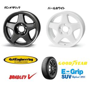 4X4エンジニアリング ブラッドレー V デリカD5 7.0J-16 +29 5H114.3 選べるホイールカラー & グッドイヤー E-Grip SUV HP01 245/70R16｜bigrun-ichige-store