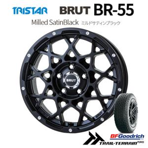 TRISTAR BRUT トライスター ブルート BR-55 デリカD5 6.5J-16 +35 5H114.3 選べるホイールカラー & BFGoodrich Trail-Terrain T/A 245/75R16｜bigrun-ichige-store