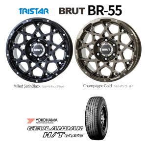 TRISTAR BRUT トライスター ブルート BR-55 150プラド 8.0J-18 +20 6H139.7 選べるホイールカラー & ヨコハマ ジオランダー H/T G056 265/60R18｜bigrun-ichige-store