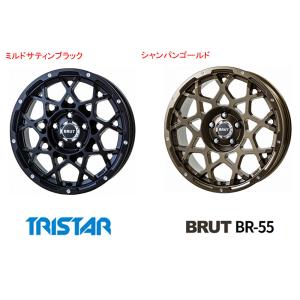 トライスター BRUT BR-55 ブルート br55 デリカD5 RAV4 8.0J-18 +40 5H114.3 選べるホイールカラー お得な４本セット 送料無料｜bigrun-ichige-store