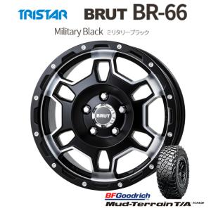 TRISTAR BRUT トライスター ブルート BR-66 7.5J-17 +38/+40 5H114.3/127 ミリタリーブラック & BFGoodrich Mud-Terrain T/A KM3 245/65R17｜bigrun-ichige-store