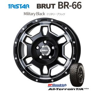 TRISTAR BRUT トライスター ブルート BR-66 7.5J-17 +40 5H127 ミリタリーブラック & BFGoodrich All-Terrain T/A KO2 295/70R17｜bigrun-ichige-store