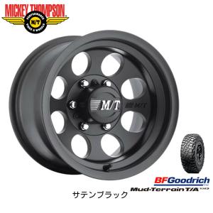 MICKEY THOMPSON CLASSIC III ミッキートンプソン クラシック スリー 9.0J-17 -12 6H139.7 サテンブラック & BFGoodrich Mud-Terrain T/A KM3 295/70R17｜bigrun-ichige-store