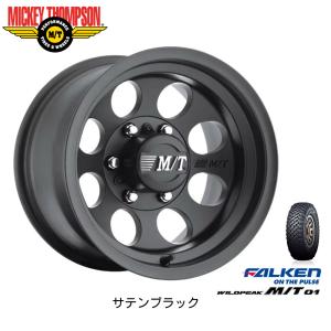 MICKEY THOMPSON CLASSIC III ミッキートンプソン クラシック スリー 9.0J-17 -12 6H139.7 サテンブラック & ファルケン ワイルドピーク M/T01 285/70R17｜bigrun-ichige-store