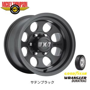 MICKEY THOMPSON CLASSIC III ミッキートンプソン クラシック スリー 8.0J-16 ±0 6H139.7 サテンブラック & グッドイヤー ラングラー DURA TRAC 265/70R16｜bigrun-ichige-store