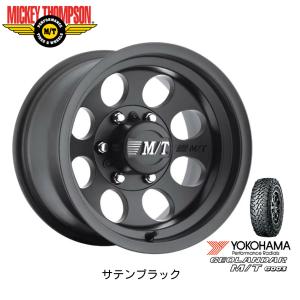 MICKEY THOMPSON CLASSIC III ミッキートンプソン クラシック スリー 9.0J-17 -12 6H139.7 サテンブラック & ヨコハマ ジオランダー M/T G003 265/65R17｜bigrun-ichige-store