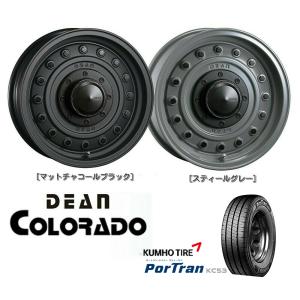 CRIMSON DEAN COLORADO クリムソン コロラド 200系 ハイエース 6.5J-16 +38 6H139.7 選べるカラー & クムホ ポートラン KC53 215/65R16 109/107T｜bigrun-ichige-store