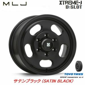 MLJ エクストリーム J D SLOT ディースロット 200系 ハイエース 6.5J-16 +38 6H139.7 サテンブラック & トーヨー オープンカントリー R/T 215/65R16C｜bigrun-ichige-store