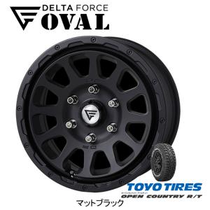 DELTA FORCE OVAL デルタフォース オーバル 200系 ハイエース 7.0J-16 +38 6H139.7 マットブラック & トーヨー オープンカントリー R/T 215/65R16C｜bigrun-ichige-store