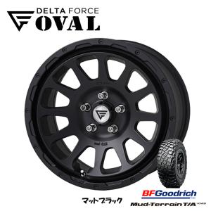 DELTA FORCE OVAL デルタフォース オーバル JLラングラー JKラングラー 8.0J-17 +40 5H127 マットブラック & BFGoodrich Mud-Terrain T/A KM3 315/70R17｜bigrun-ichige-store