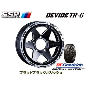 SSR DEVIDE TR-6 ジムニー シエラ 6.0J-16 -5 5H139.7 フラットブラックポリッシュサイドミーリング & BFGoodrich All-Terrain T/A KO2 215/65R16｜bigrun-ichige-store